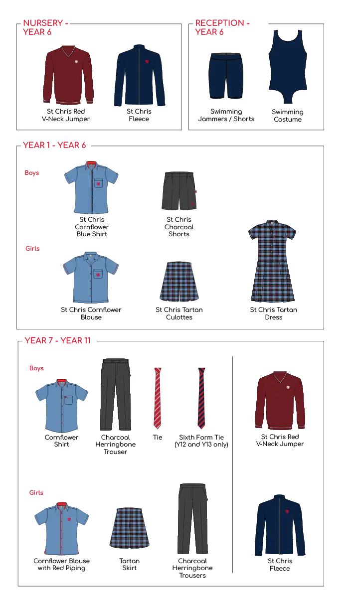 St Christopher's School Official Uniform to Purchase from Zacks Store Bahrain 